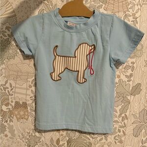 Seersucker striped dog toddler t-shirt